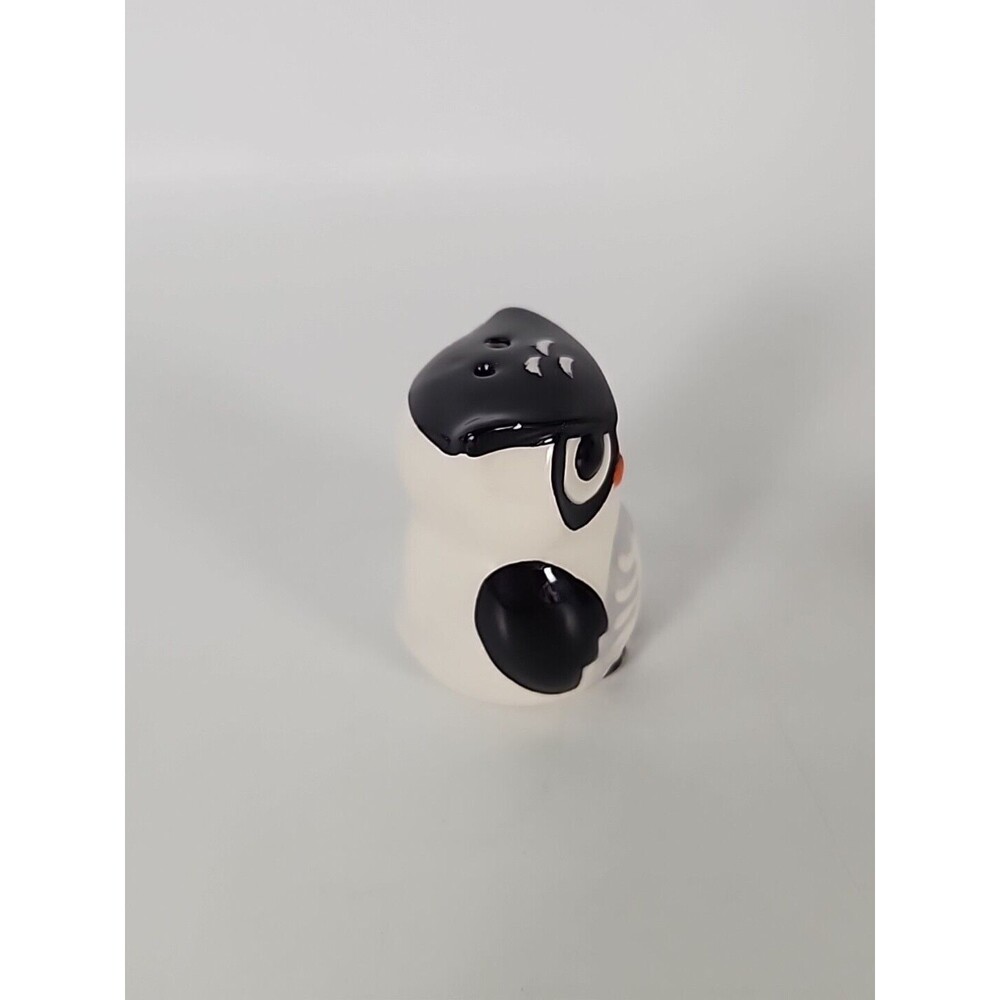 Owl Salt And Pepper Shakers Halloween Black & White Skeleton Vampire Table Decor - Picture 6 of 13